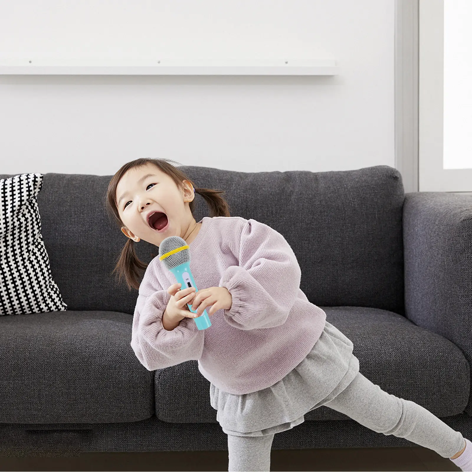 3.5mm Amplifying Kids Microphone for Children Electronic Keyboards Early Education Musical Play Pretend Singing Stage Prop