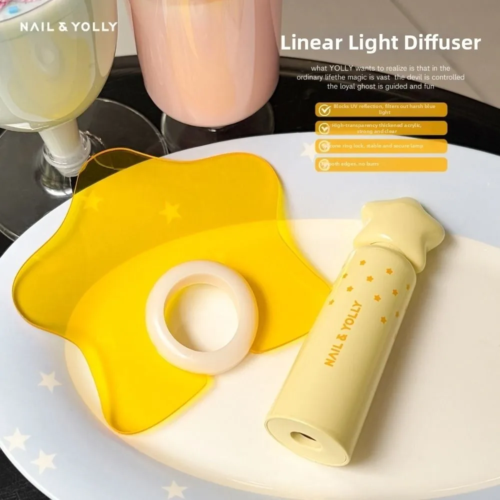 Star Shape Nail Lamp Light Shield Acrylic Handheld Light-Blocking Baffle Anti-Blue-Light Nail Salon Light Shield Nail Art Use