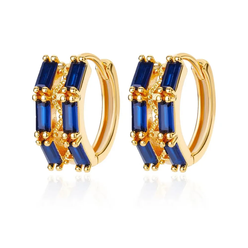 NEW Trendy Hoop Earring Sparkling Dainty Zircon Earring Hypoallergenic Stud Earrings Women