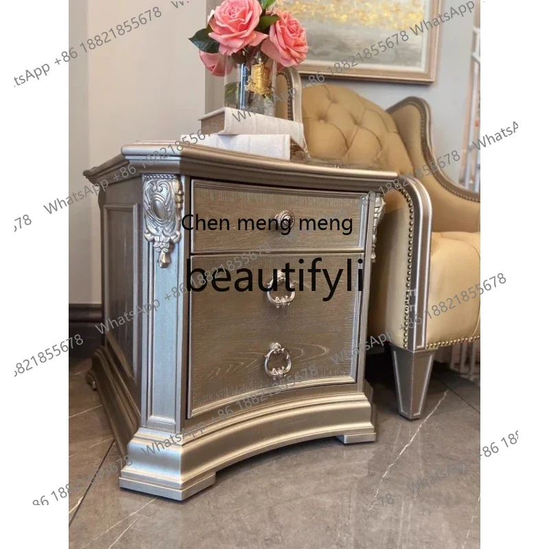 

G Corner few American French living room European retro solid wood carving flower sofa edge few