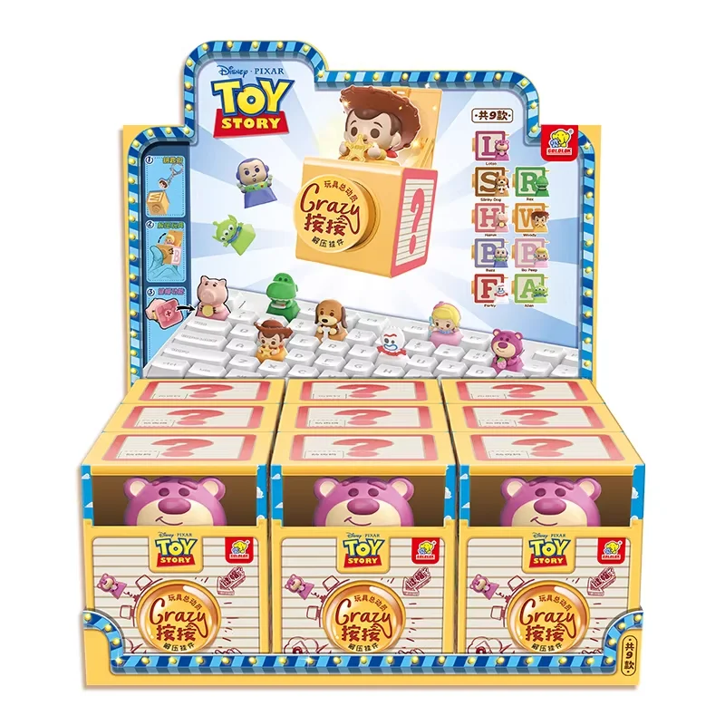 TOPTOY Toy Story Crazy Sleutelhanger - Blind Box Collectible Figure Keycaps, Stressverlichtend Speelgoed Cadeau