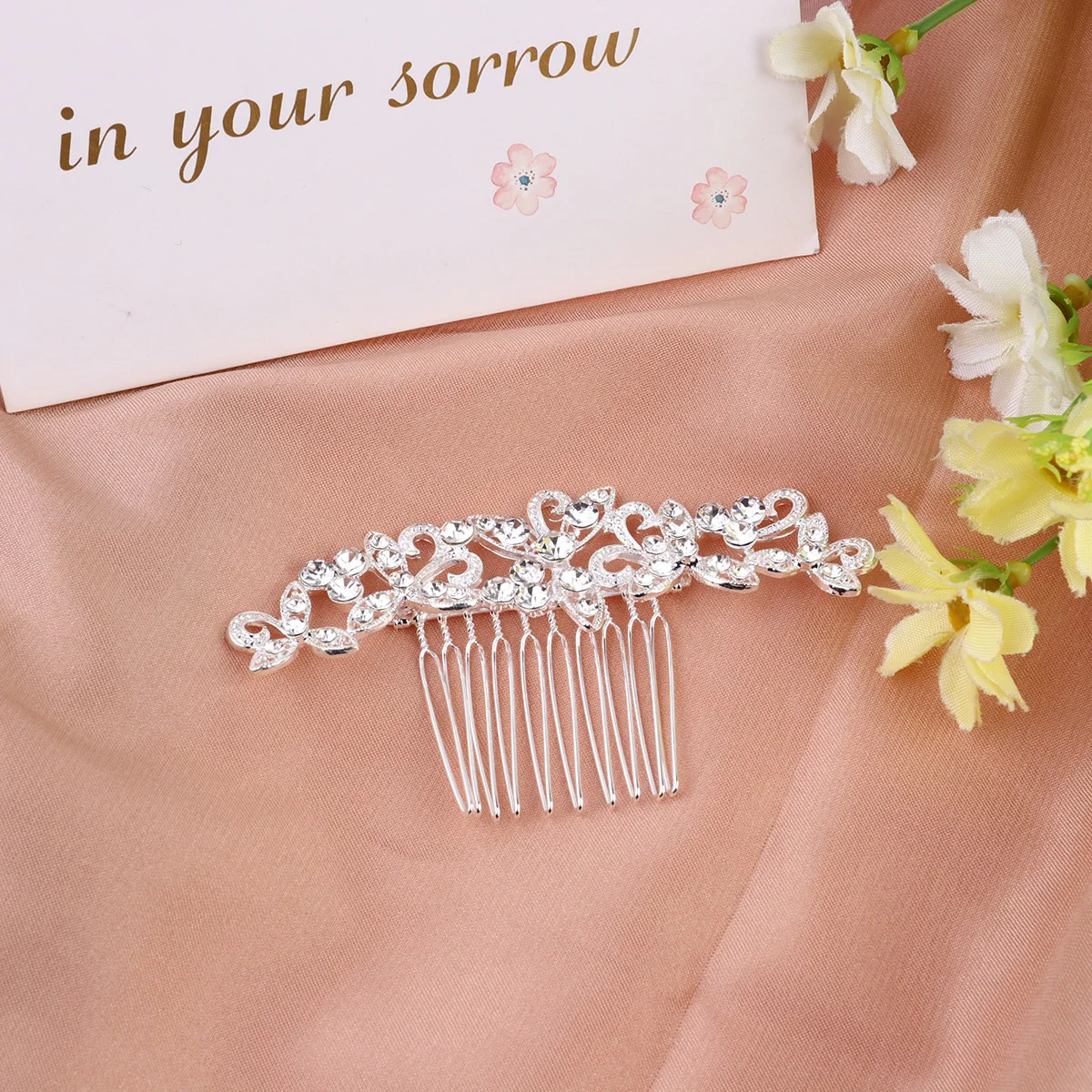 Peine para peinar el cabello, tocado de novia elegante con diamantes de imitación para boda, accesorios de peinado Updo para mujeres y niñas