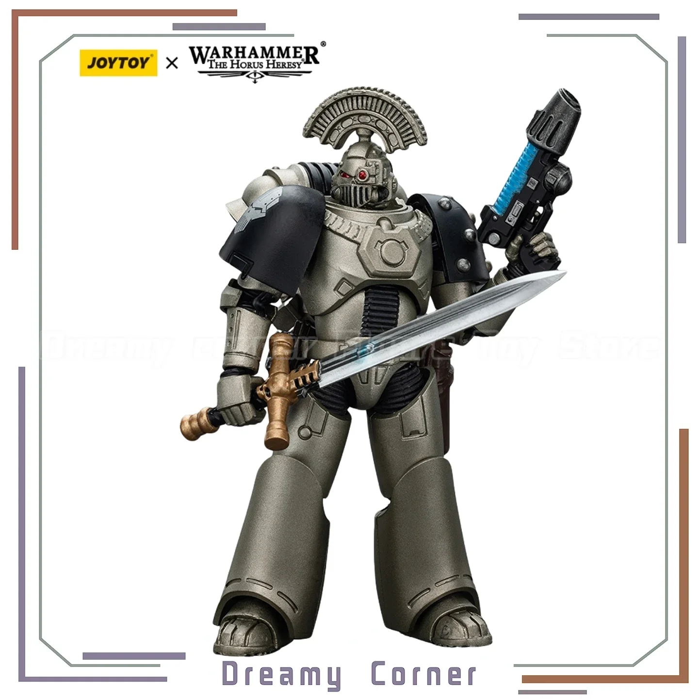 

【24 Hours Delivery】JOYTOY Warhammer 40K Lron Warriors MKVl Tactical Sergeant with Power Sword and Plasma Pistol 1/18 Action