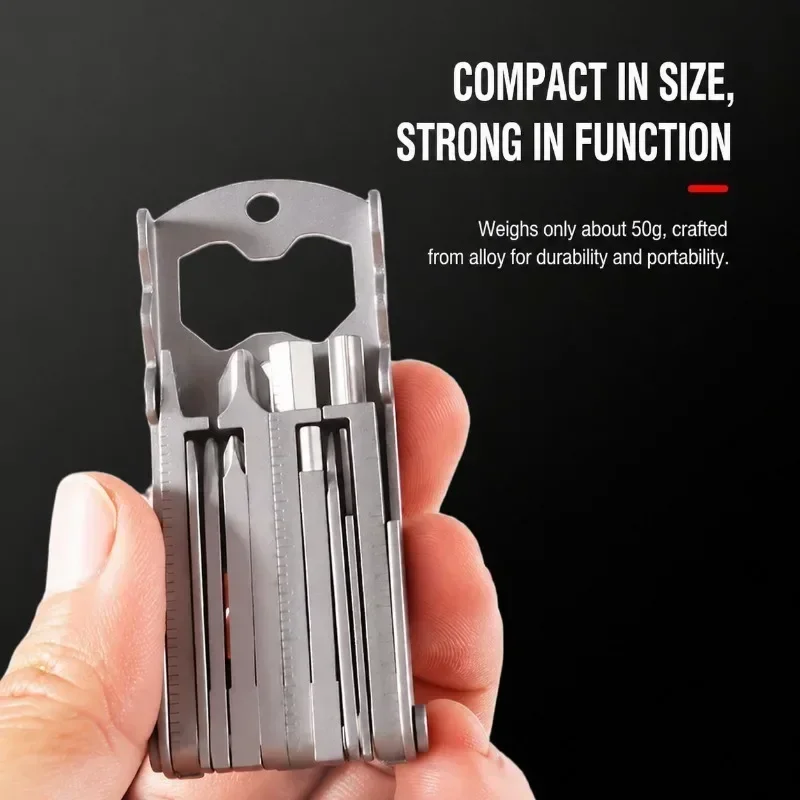 Multi-functional Stainless Steel Pocket Tool – 13-in-1 Portable Folding Tool for Outdoor Emergency Repairs