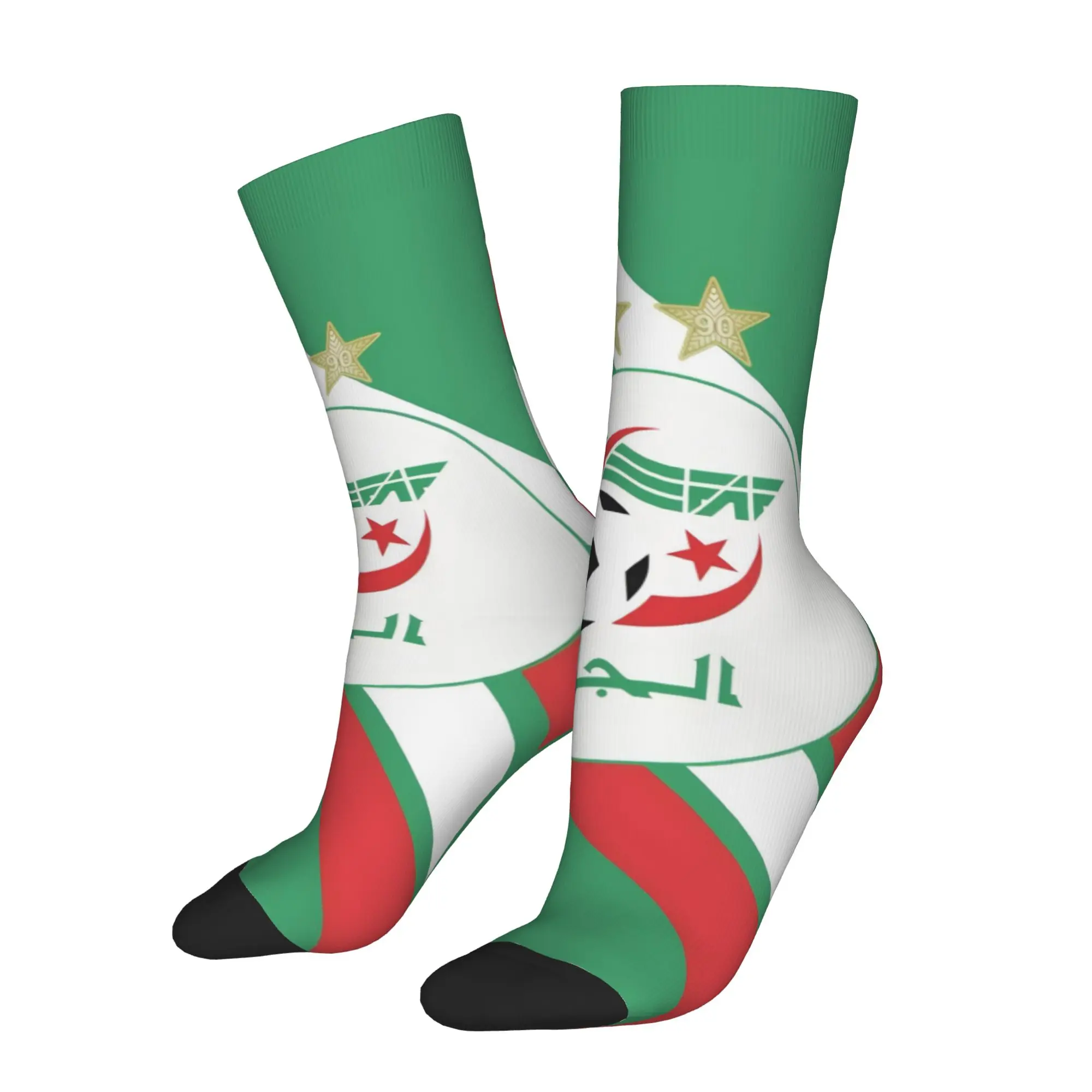 Funny Happy Algeria Retro Harajuku  Hip Hop Novelty Casual Sock Match Day Essentials