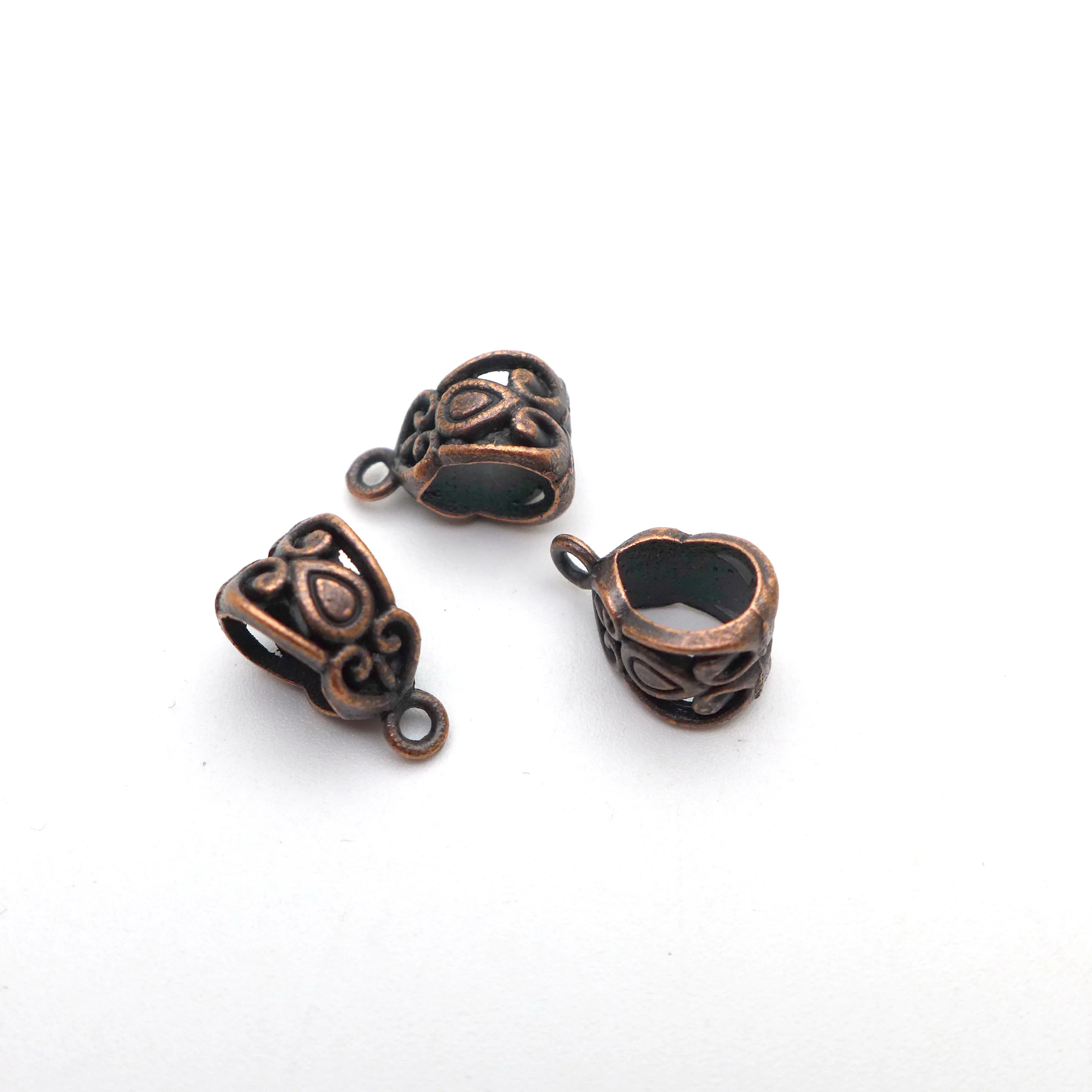 

200pcs 13.5*7.51MM Zinc Alloy Antique Copper Bell Bucket Connector Charm Pendant Beads Jewelry for Women Vintage Free Shipping