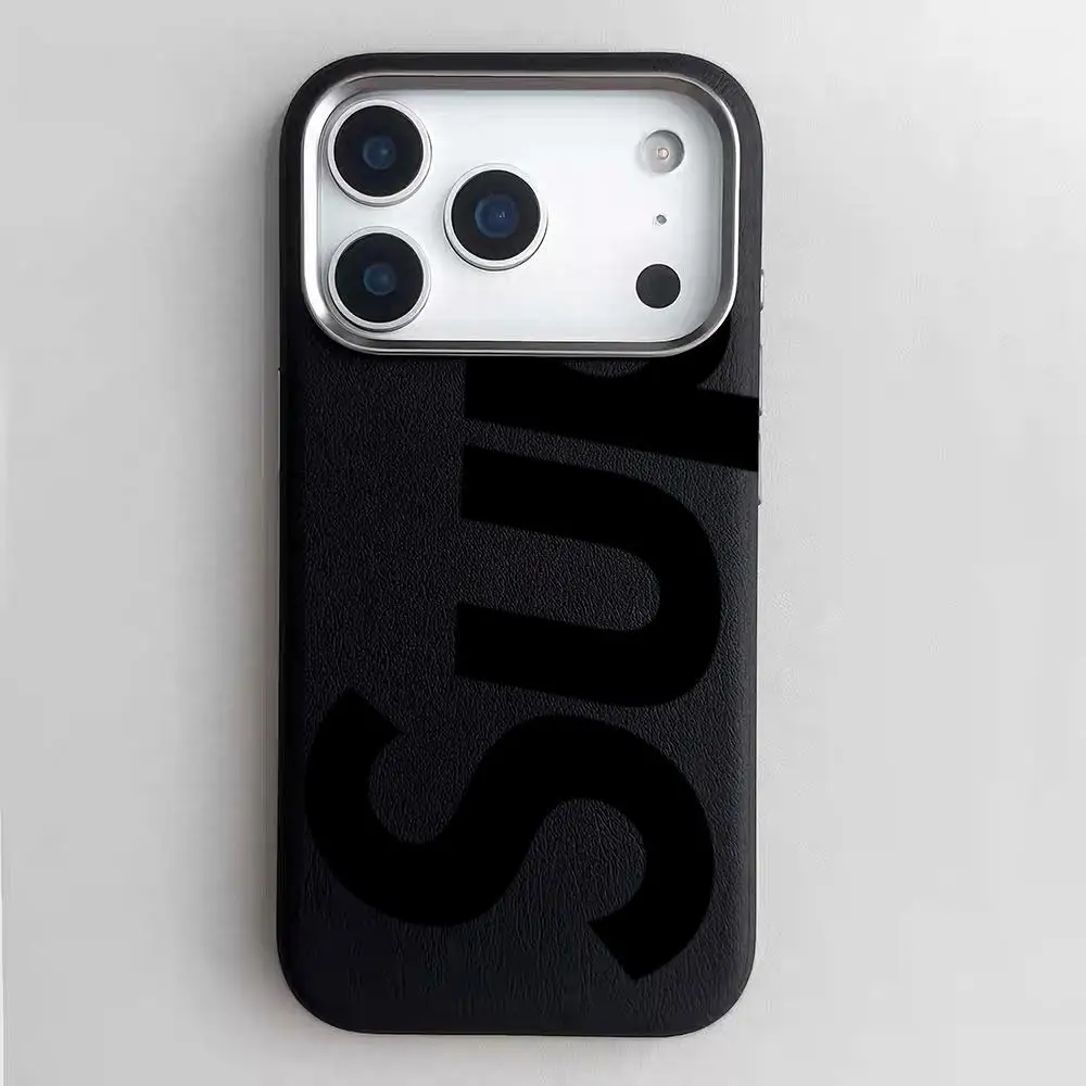 Für-S-S-SupREmEeS-iPhone 16 Matte PC Handyhülle Für IPhone 17 Air 11 12 13 14 15 16 Pro Max Plus Weiße Schwarze Stoßfeste Hülle