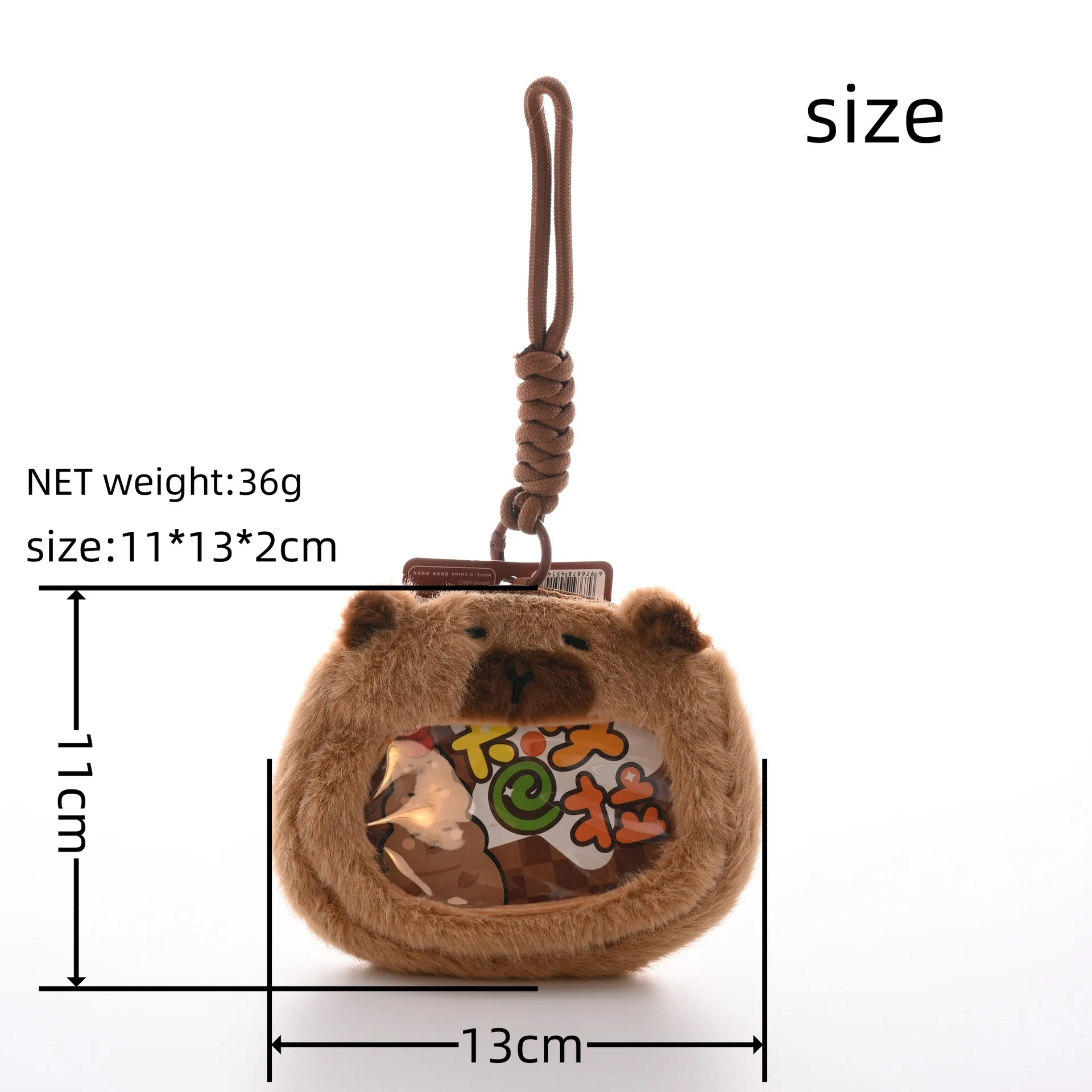Apple Panda Mini Pain Bag Buckle Cute Little Panda Plush Doll Pendant Bag Pendant coin purse  Car Keychain