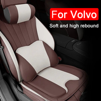 Car Seat Cover Pu Leather Car Neck Pillow Driving Headrest Seat Cushion For For Volvo XC60 XC90 S90 V90CC S60 V60CC V40 S80 XC40