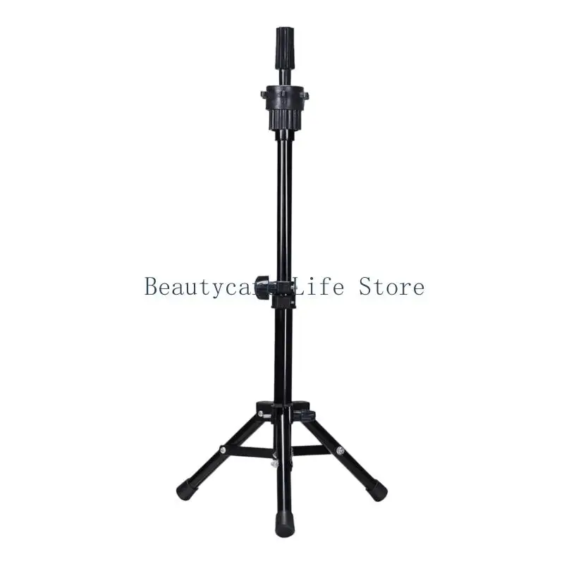 652C Cosmetology Mannequin Head Floor Stand with 360 Rotation, Adjustable Iron Tripod