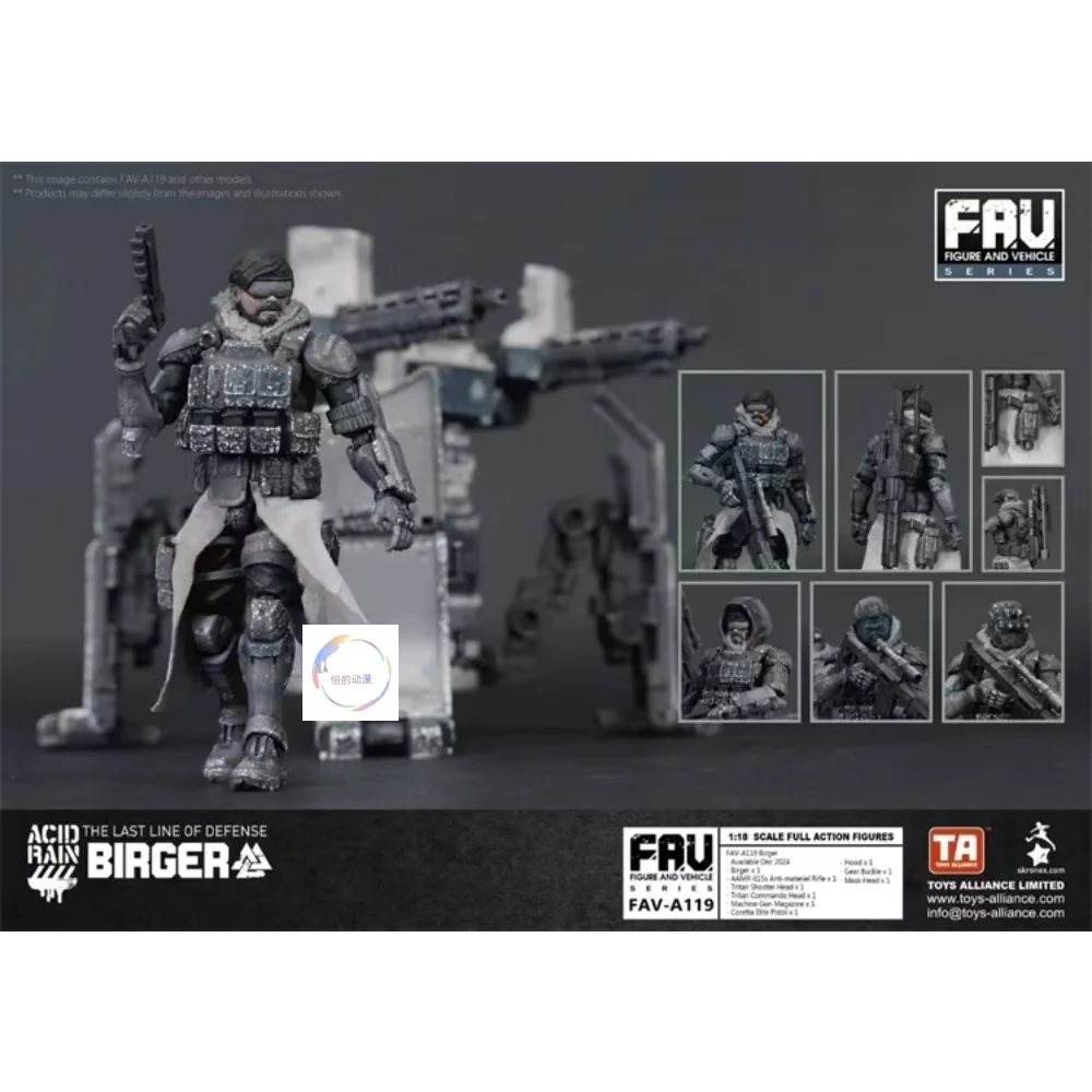 Na stanie Acid Rain War FAV-A119 Birger Ruchomy Model Żołnierza Figurka Akcji Kolekcjonerska Zabawka Prezent