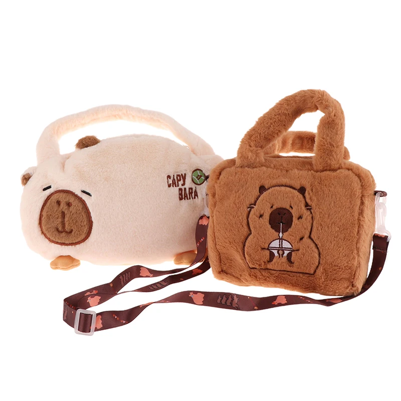 Capybara Plush Backpack Kawaii Plushie Doll Fur Bag Children's Bag Shoulder Bag Mini Knapsack Bags Gifts For Girlfriend