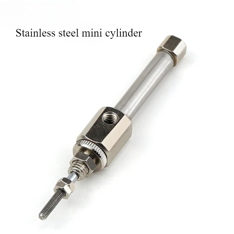 Mini Pneumatic Cylinder Double Acting Needle Type, Stainless Steel Thread Micro Cylinder for Automation Equipment