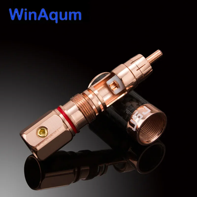 Медный позолоченный RCA Lotus аудио-видео коаксиальный кабель для звуковой карты, головка усилителя динамика