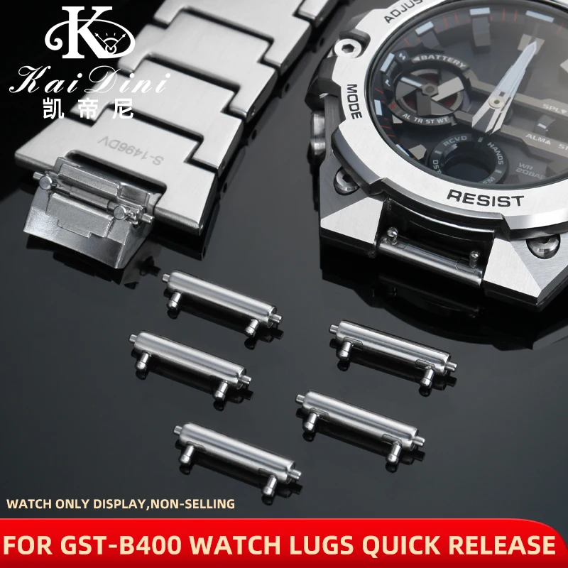 For Casio G-SHOCK GST-B400 Spring Bar Quick Release Watch Shaft Double End Quick Release Stainless Steel Connection Rod 14mm