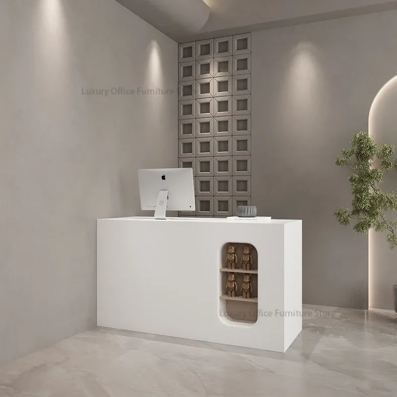 

Modern Front Desk Reception Desks Simple Design Cash Register Reception Desks Business Counter Office Furniture Receptie LLRD