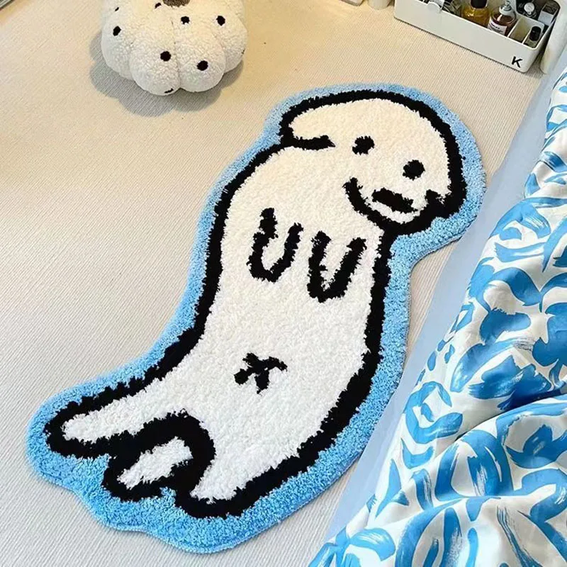 

Puppy Carpet Soft Absorbent Bathroom Dog Tufted Rug Home Decor Sofa Floor Carpet Non-slip Mat Machine Washable Flock Bedroom Mat