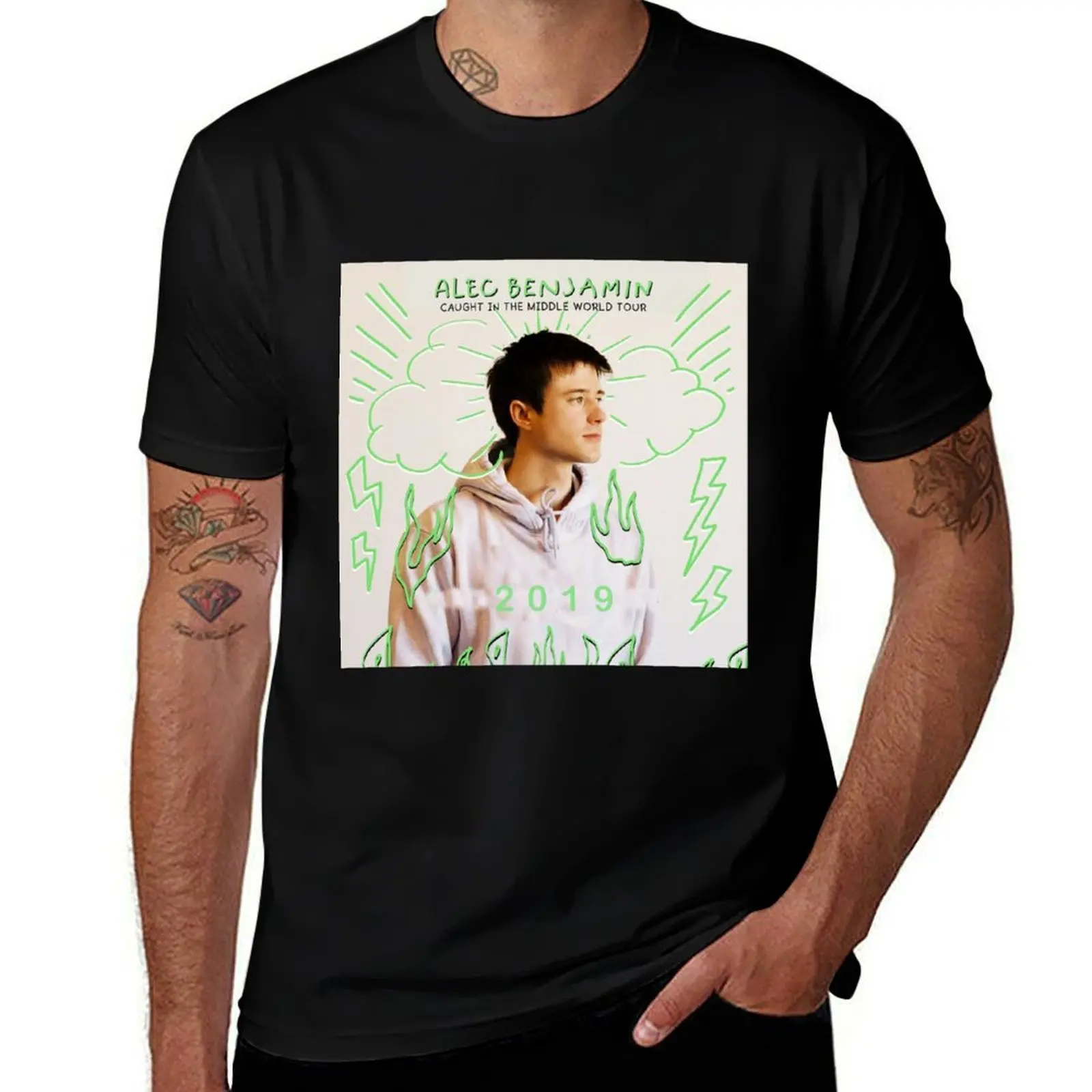 adek alec benjamin glory T-Shirt Basic Simple Design Short Sleeve Shirt T-Shirt