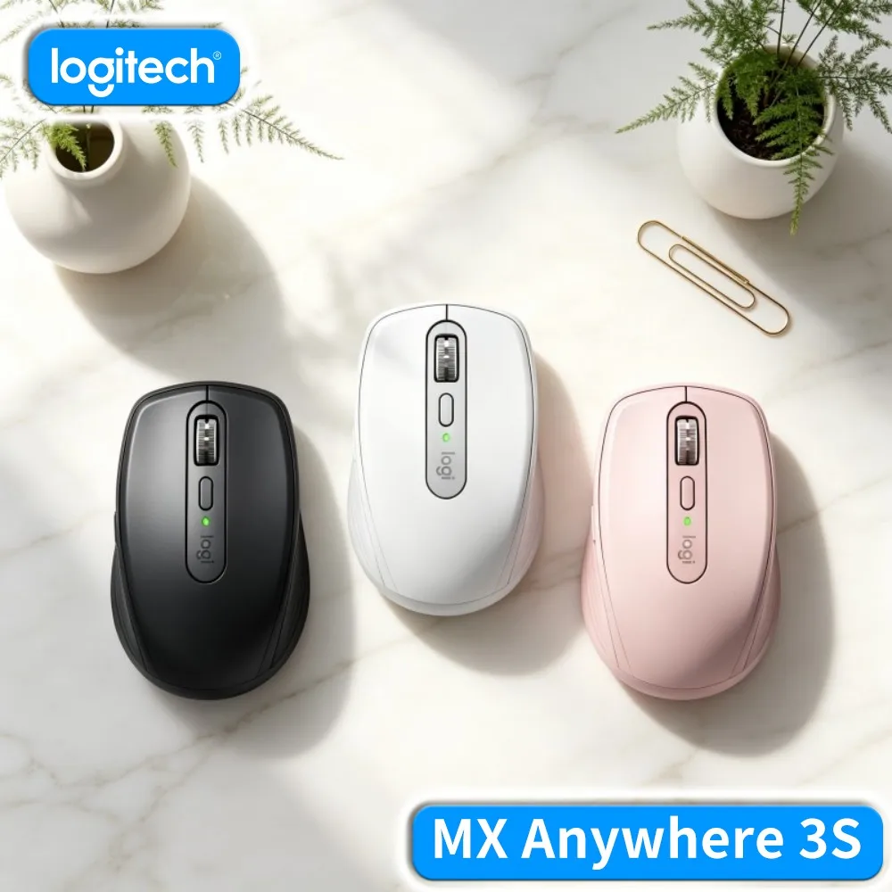 Logitech MX Anywhere 3S Bluetooth Multi Device Mouse Quiet Click Usb C Fast Charge Long Battery For Business Coding
