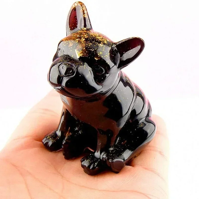 Creative Handmade Molds New Crystal Epoxy Mold 3D French Bulldog Silicone UV Mold Cake Mousse Dessert Decoration Baking Molds