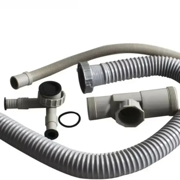 Kitchen Sink Drain Pipe 45mm Thickened Anti Smell Space Saving Rear Mount PP High Temp Resistant For Standard G1-1/2 Fitting