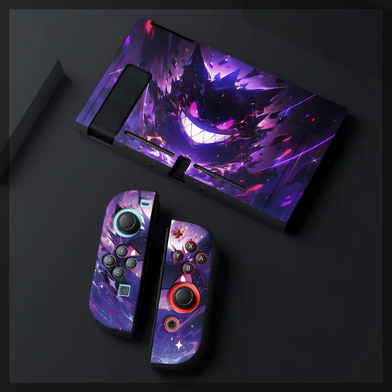 Pokemon Gengar Soft TPU Skin Protective Case for Nintendo Switch NS OLED Joy-Con Controller Protection Housing Shell Cover Gift