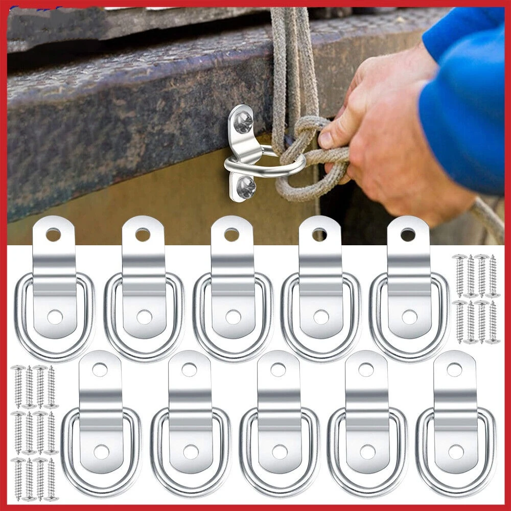

2/4/6/8 шт. сверхмощные D-образные кольца, крепежные якоря, универсальные кольца для грузовиков, квадроциклов, лодок, каяков, D-образные крючки, крепежные крючки, соединительное звено для прицепа