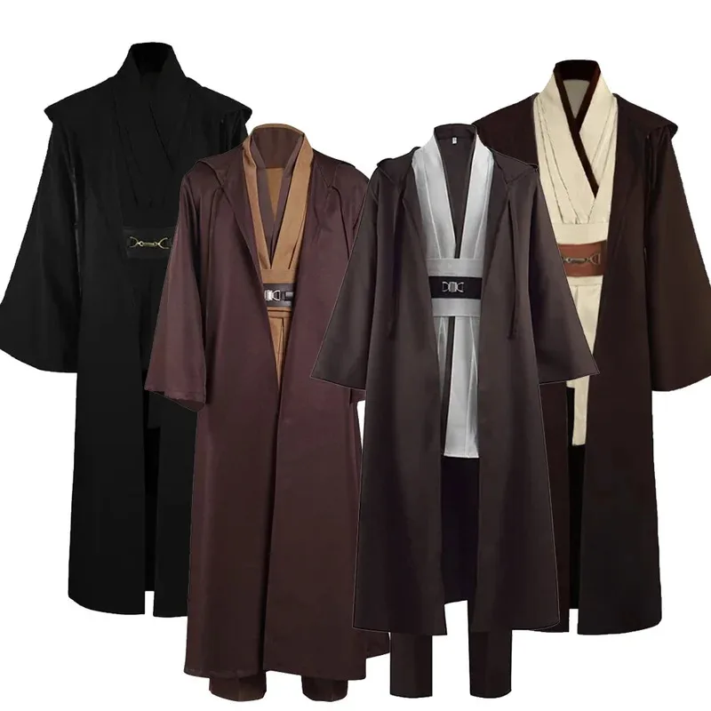 

Movie Guerre Stellari Cosplay Knight Costume Obi Wan Disguise for Men Outfits Halloween Carnival Party Warrior Uniform Role Play