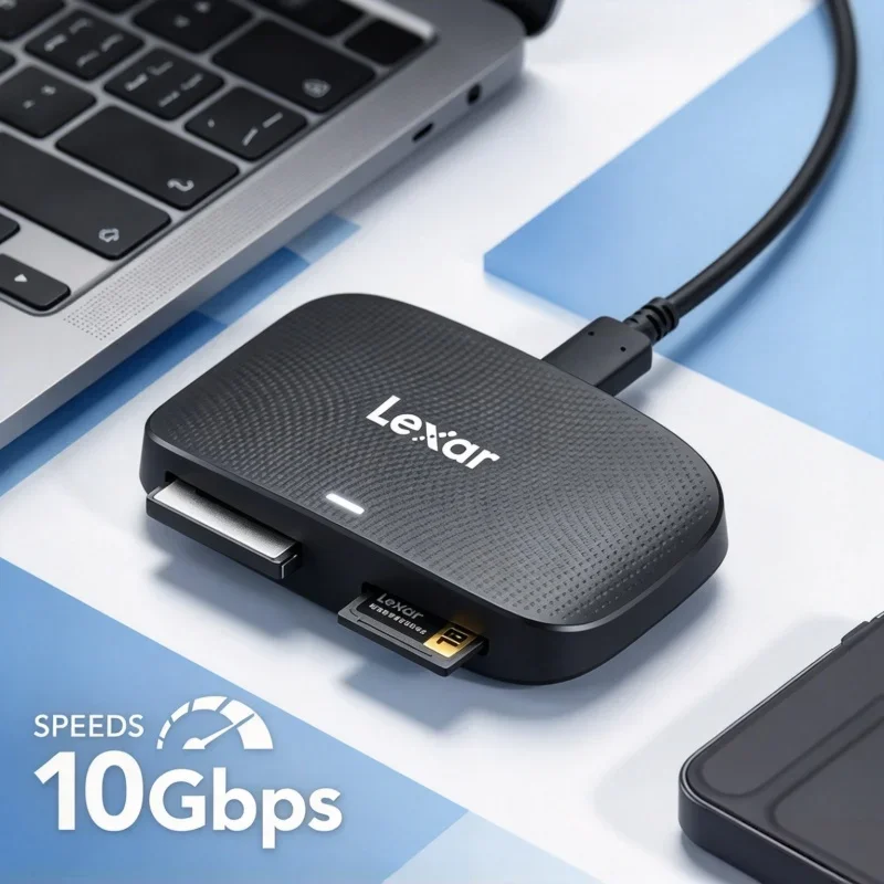 Professional Lexar RW520 Reader CFexpress Type B SD UHS-II USB3.2 Gen2 10Gbps High Speed Camera Card Reader