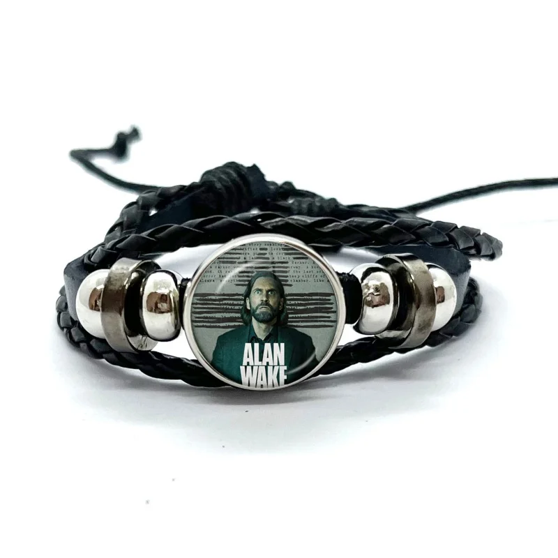 Horror Game Alan Wake 2 Leather Bracelets Thomas Zane Multilayer Braided Bracelets Bangles Handmade Jewelry Gifts