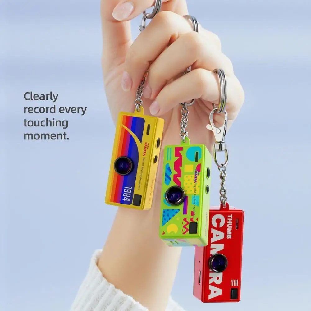 كاميرا صغيرة ريترو الإبهام المفاتيح 0.96 بوصة عمل كاميرا دعم بطاقة الذاكرة 1080P كاميرا فيديو صغيرة جدا مسجل فيديو