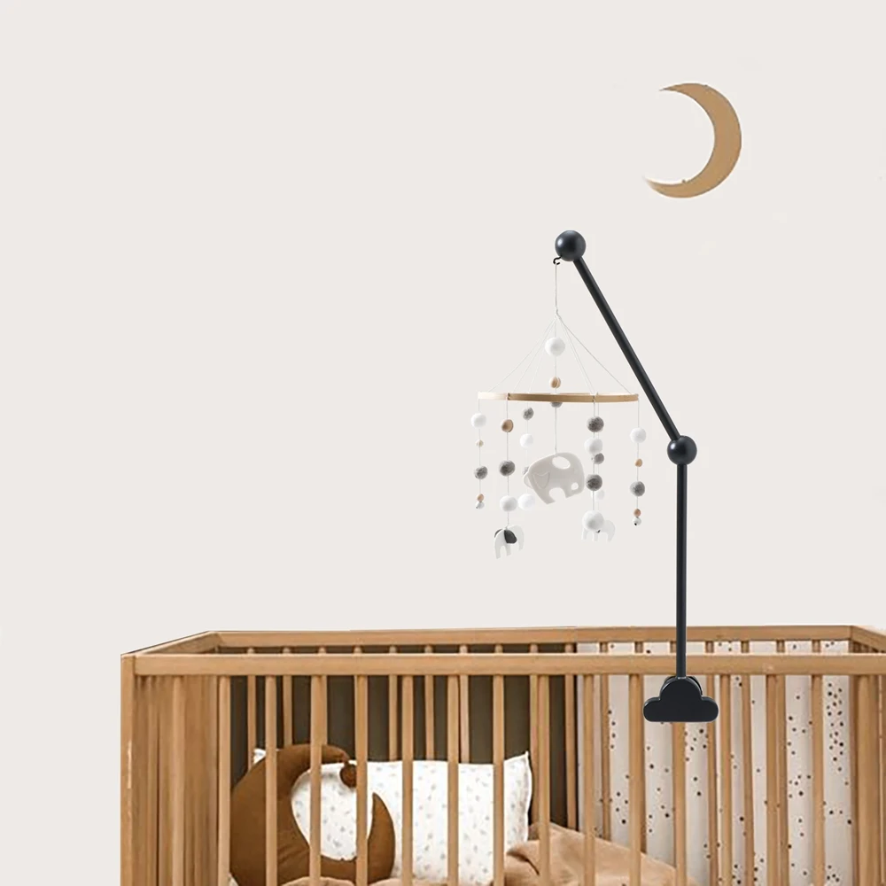 Baby Houten Bedbel Beugel 0-12 Maanden Bed Bel Beugel Houten Mobiele Pasgeboren Gehaakte Bed Bel Opknoping Speelgoed Newbaby rammelaar Speelgoed