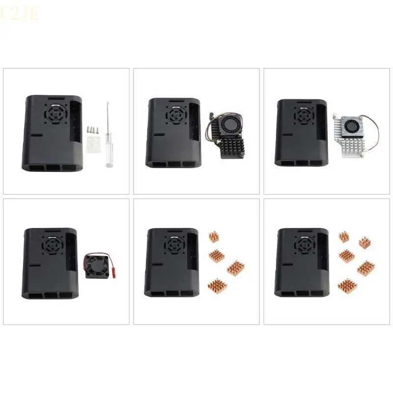 Case U2JE ABS для RPI 5b с охлаждающими вентиляционными радиаторами для охлаждения охлаждения охлаждающих вентиляторов RPI5