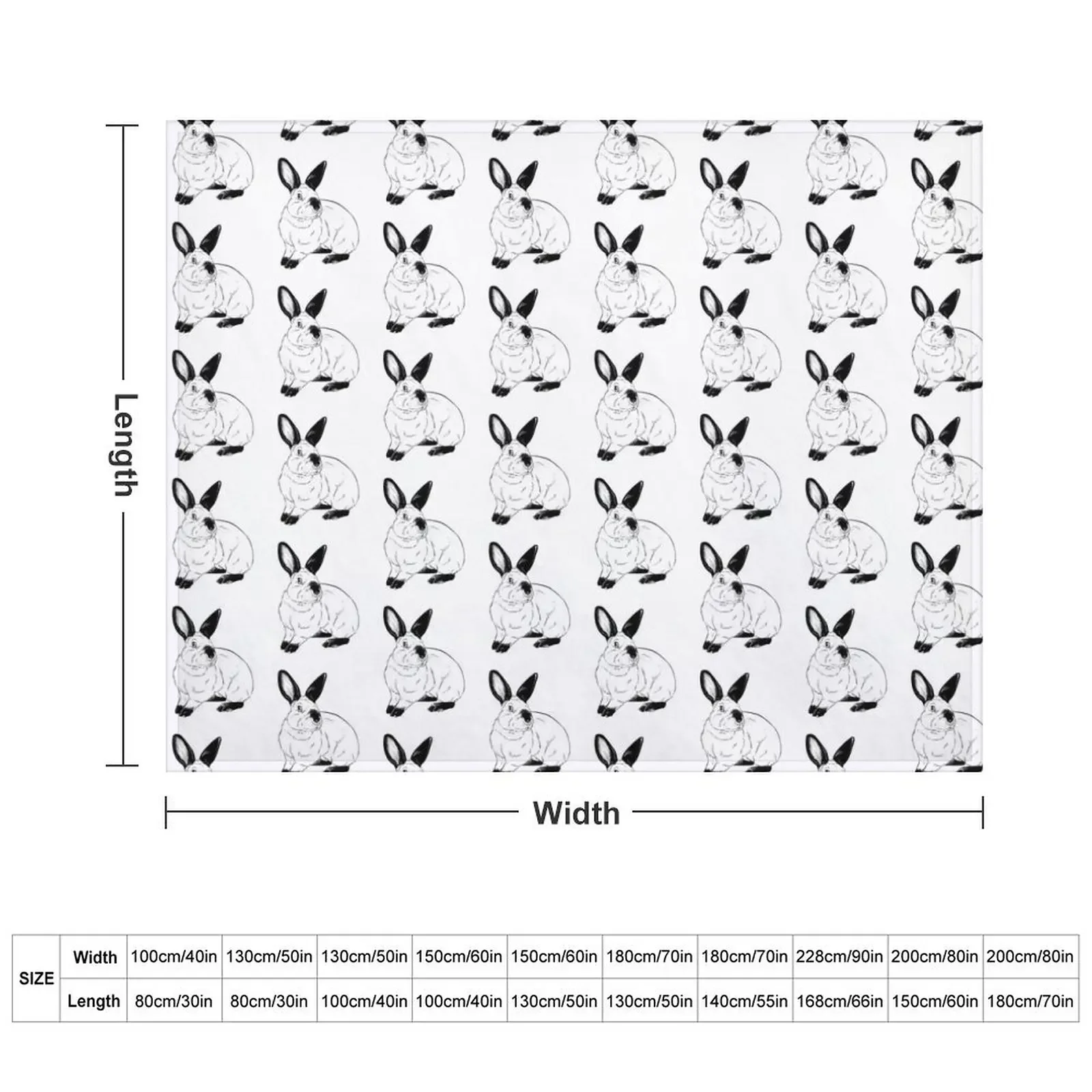 بطانية رمي أرنب كاليفورنيا أغطية سرير منقوشة مزخرفة بطانيات متعددة الأغراض #3