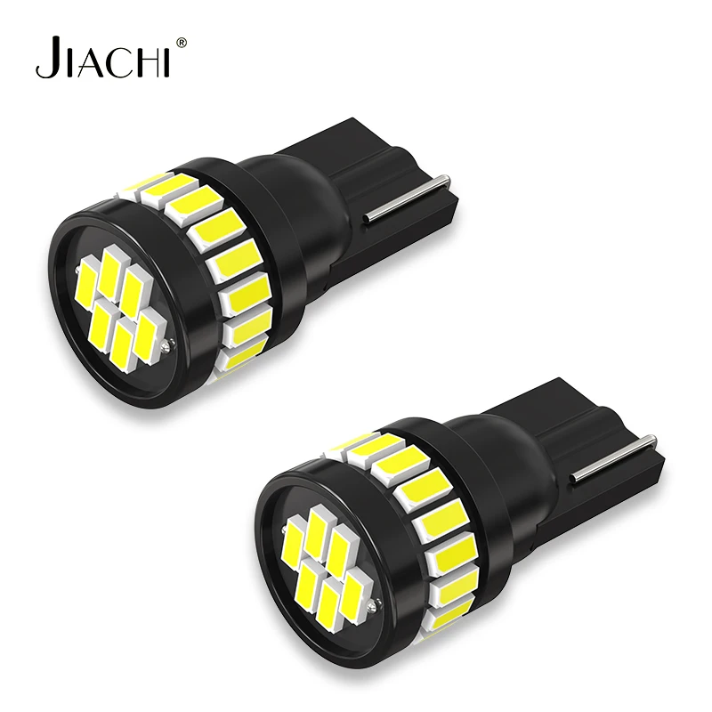 

jiachi 50pcs w5w 5w5 501 led bulb t10 3014 24smd light dc 12v 12-24v no polar reading glove box lights inner tail lamp