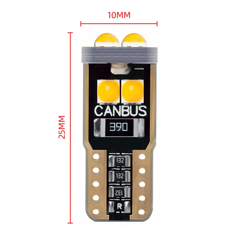 Decorative led bulb T10-6SMD 3030 CANBUS 12V double orange/LAAM866