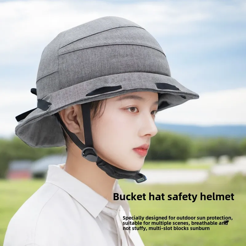 

New Fisherman Hat Helmet Integrated Bicycle Outdoor Riding Helmet Dual-use Fashion Casual Helmet