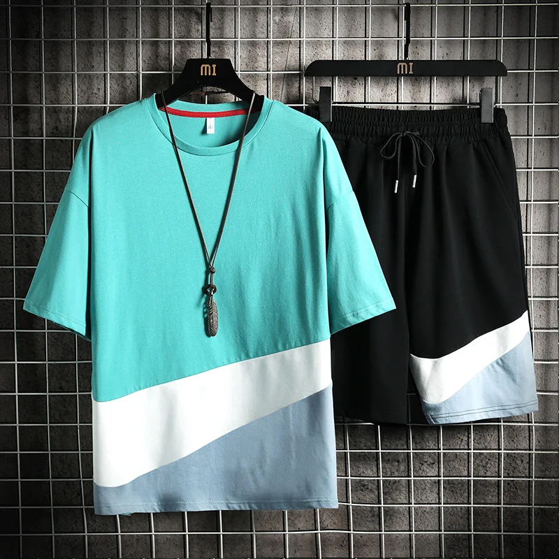 

Thin High-quality Cotton Casual Short Sleeved Shorts Set Fashionable Loose Breathable Outdoor Training Quick Drying Sportswear