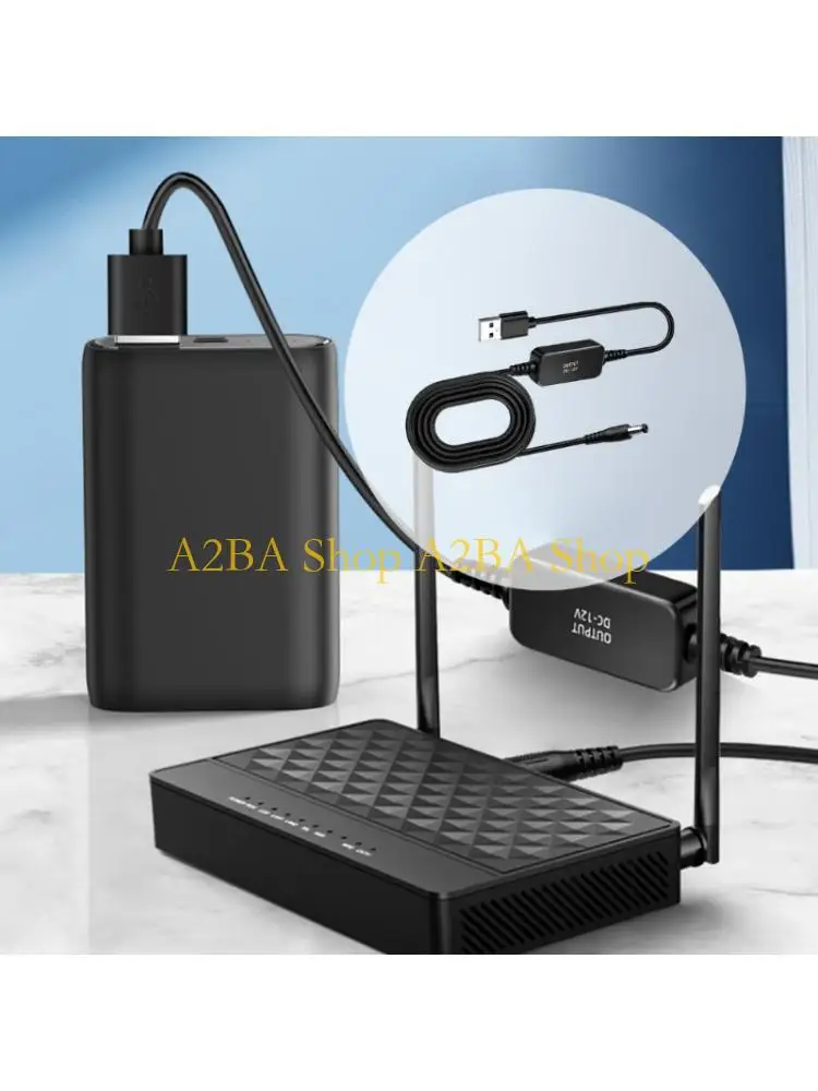 A2BA 100cm Power Conversion Cable for Temporary 5V USB Supply and Equipment Setups
