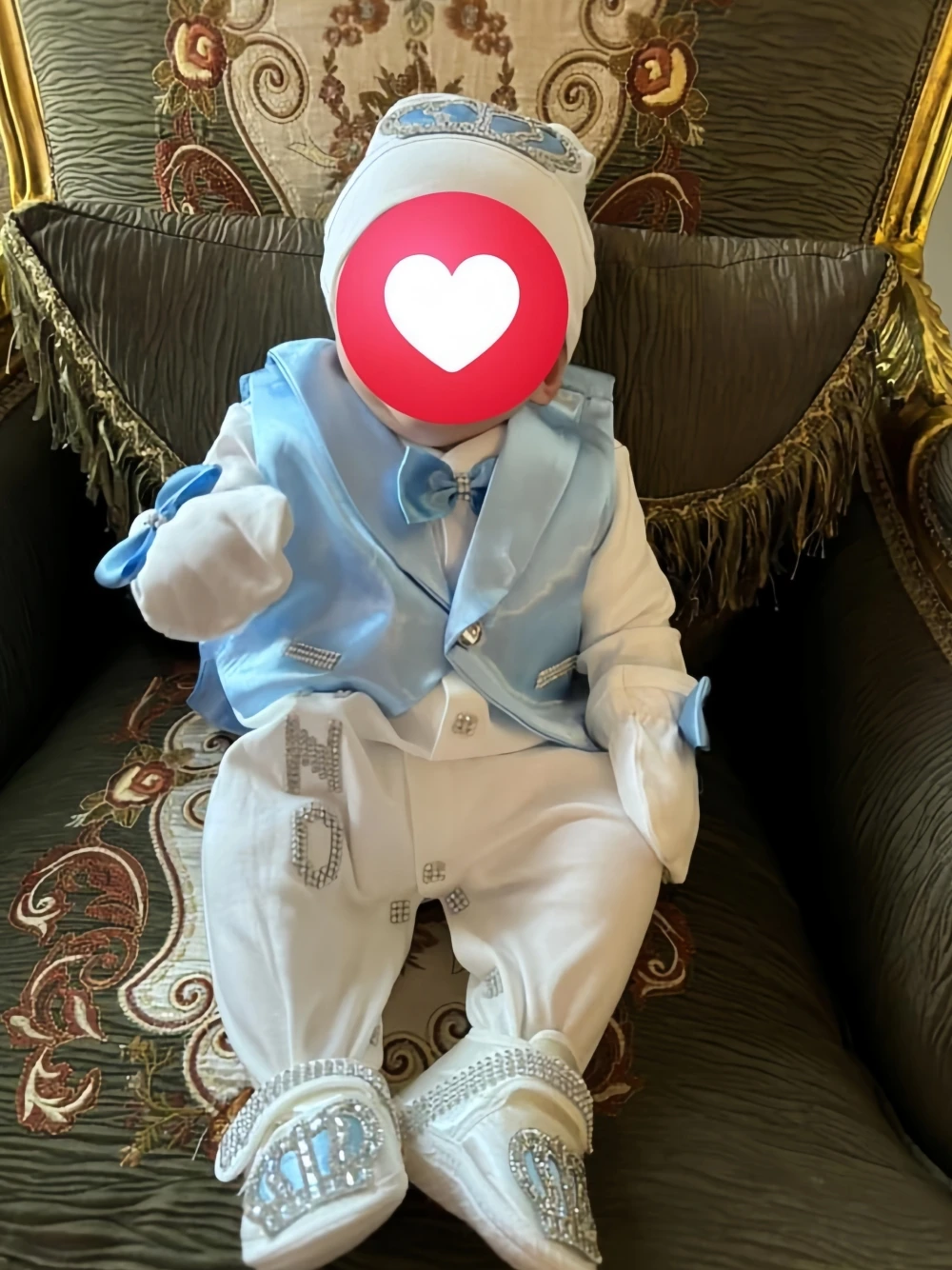 

Baby Boy Formal Wedding Suit Toddler 0-1y Outfit Kids Vest Blazer Gentleman Clothes Long Sleeve Layette Outfit