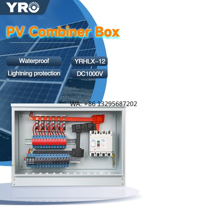 

YRO Solar Dc Combiner Box Waterproof Stainless Steel Box PV Battery Combiner Box 12 String for Solar Panel OEM Factory