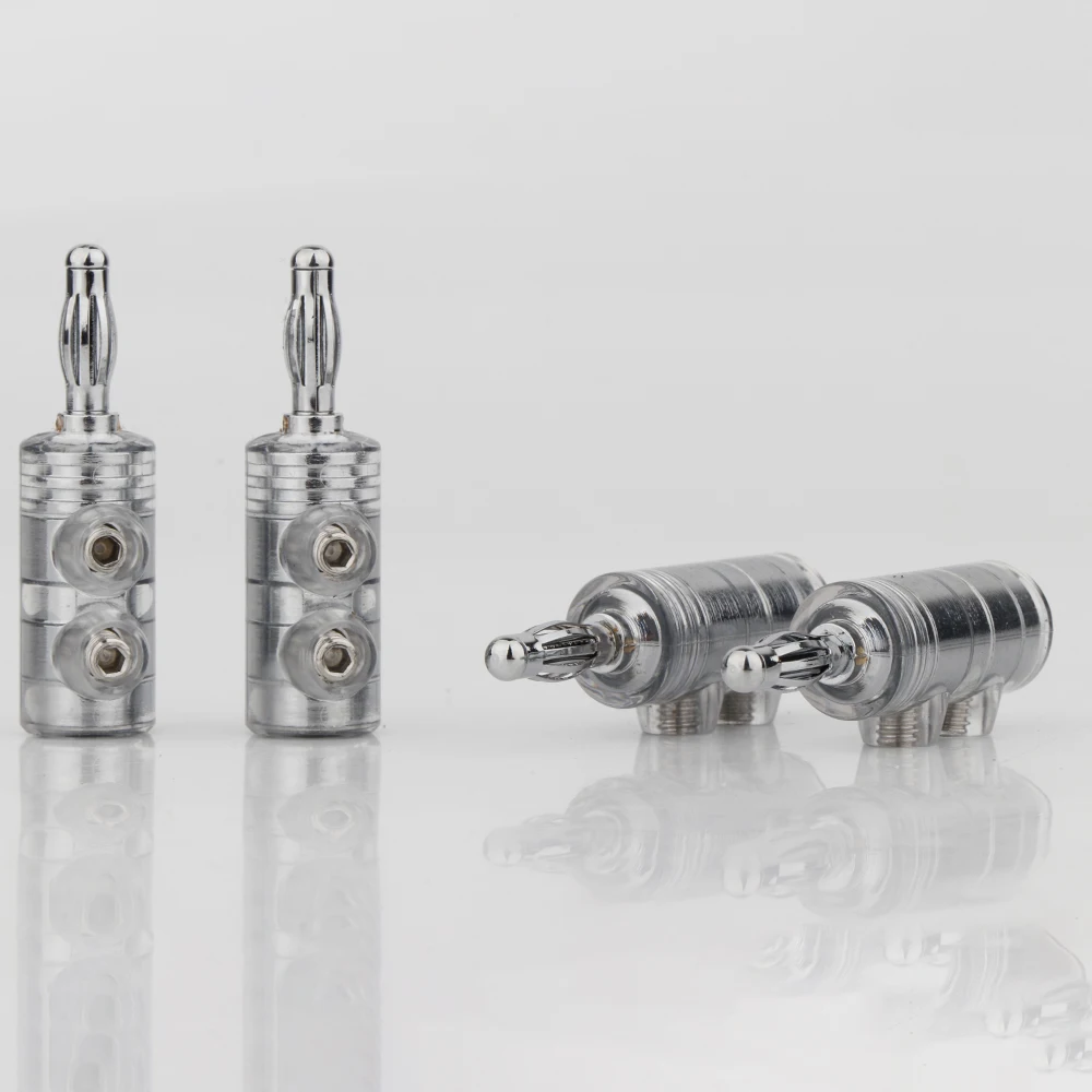 プリフエア発射金メッキバナナプラグ,4mmスピーカー端子,ネジロックケーブルアダプター,アンプCDプレーヤー用