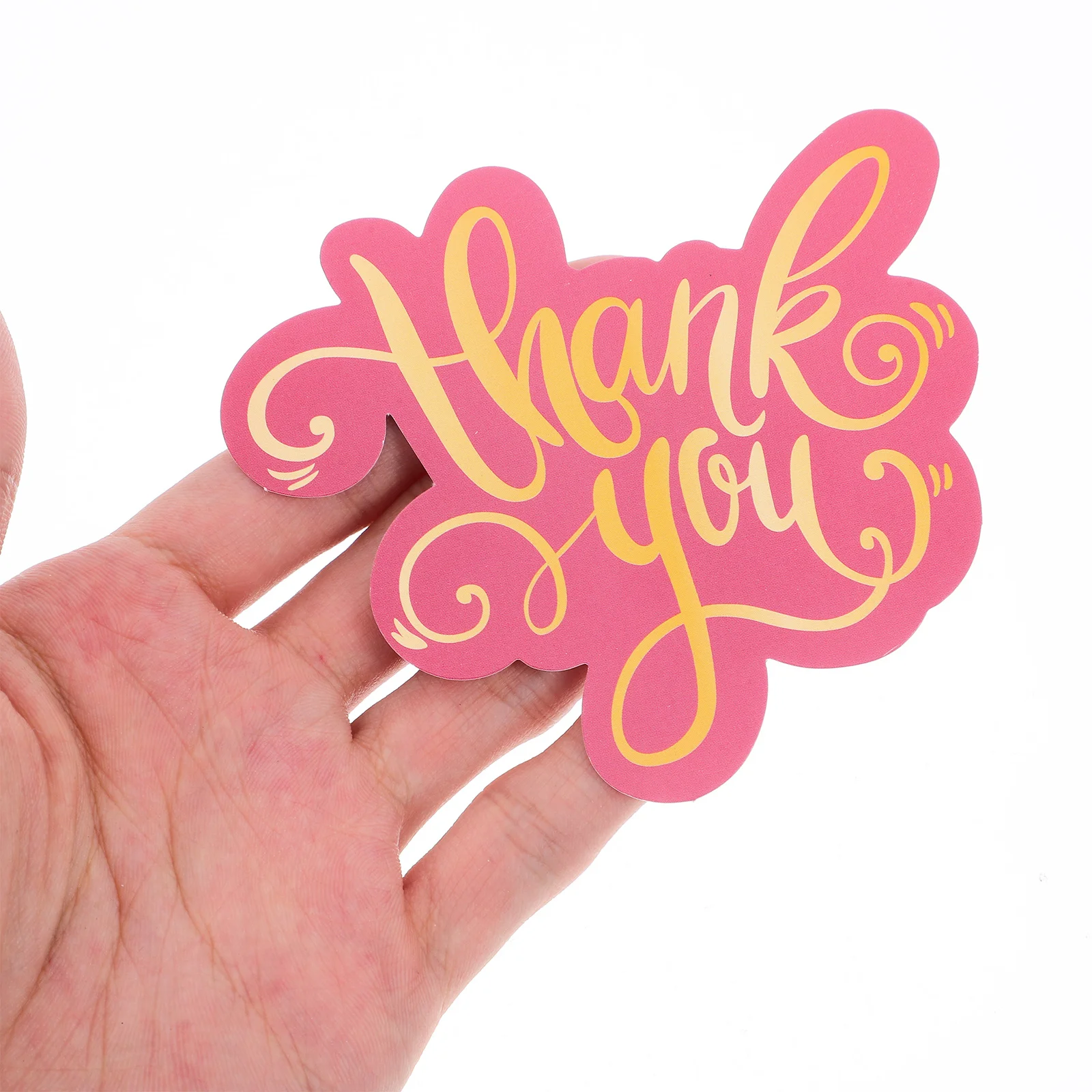 50pcs Thank You Cards Green Mini Size Cardstock For Small Business Customer Appreciation Present Decoration Stationery