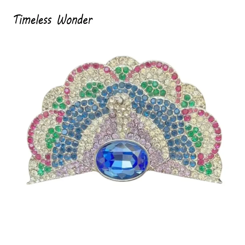 

Timeless Wonder Fancy Zircon Peacock Brooch Pins for Women Designer Jewelry Runway Rare Luxury Cute Gift Top Retro Mix 7448