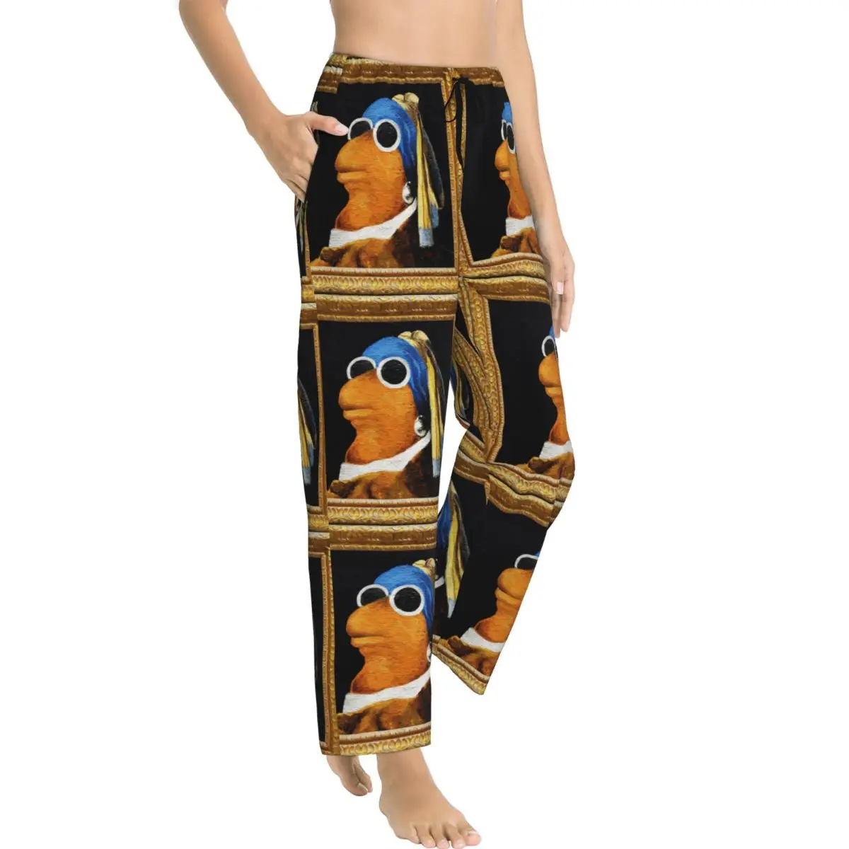 Marcus The Worm Meme Girl's Loungewear pants Loose-Fit Girl with a Pearl Earring Pajama Pants Dorm Pj Bottoms