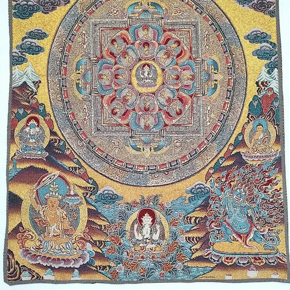 Tancheng Shakyamuni Buddha Silk Painting Home Decoration