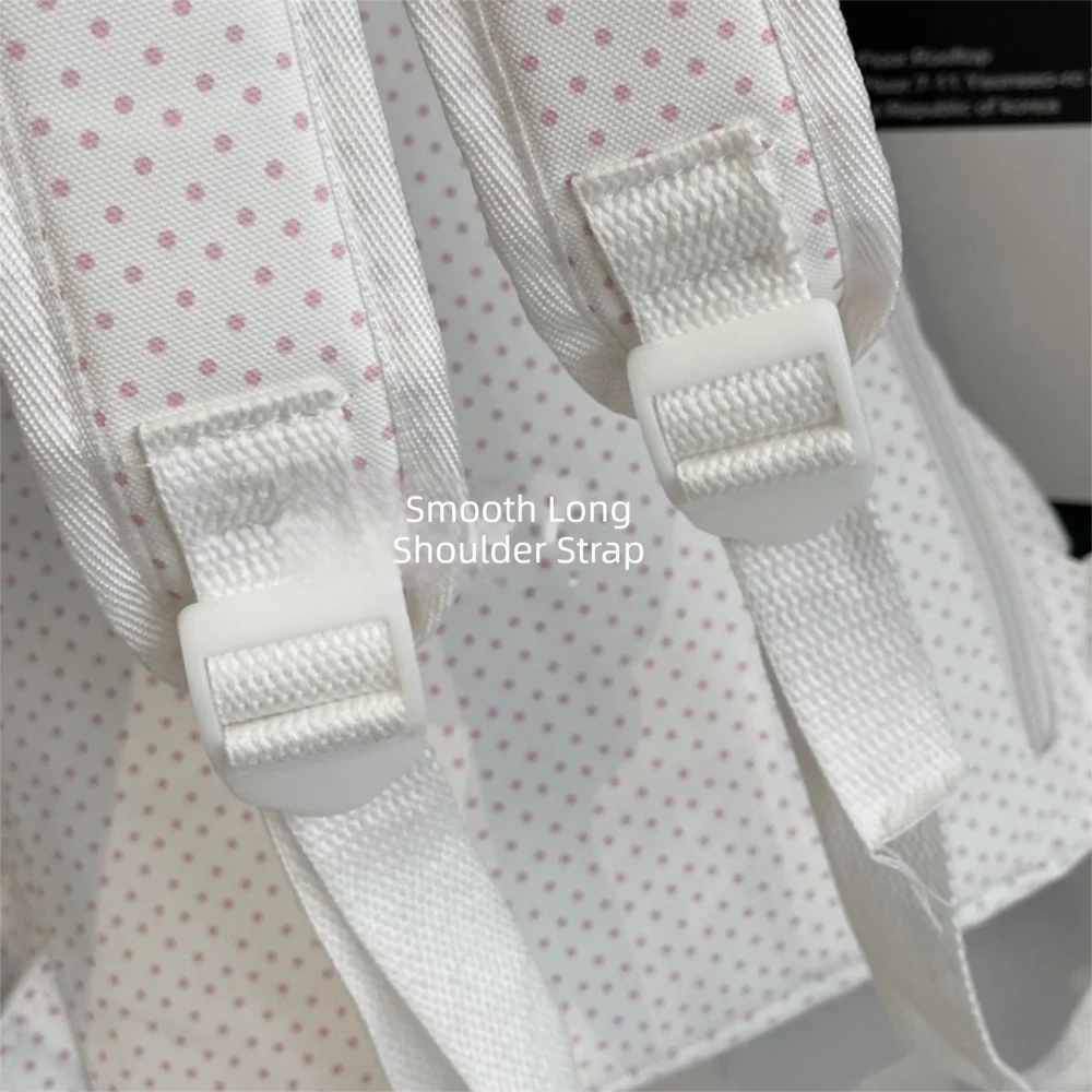 Creative Polka Dot Backpack Large Capacity Multifunctional School Bag Casual Shoulder Bag Travel