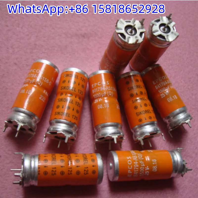 

5 шт., 25 В, 1500 мкФ, немецкие Siemens EPCOS с Q LL, долговечные оранжевые аудиофильтры, электролитические конденсаторы