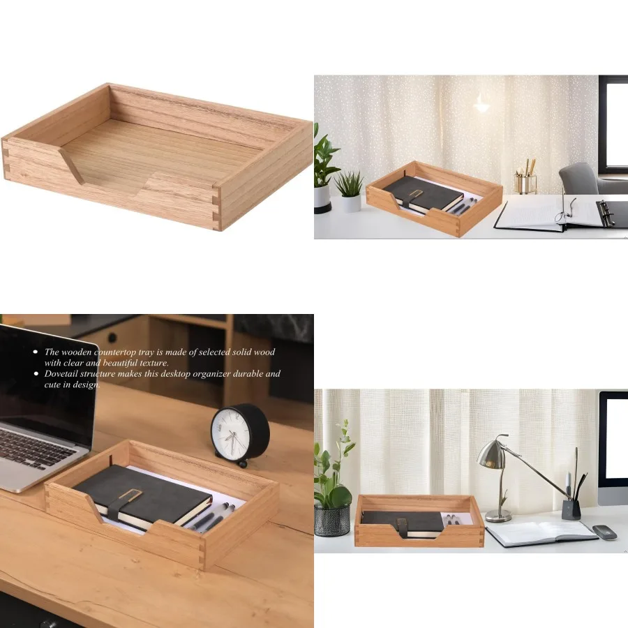 

Деревянный лоток для письма для офисного настольного органайзера — деревянный лоток для документов с фронтальной загрузкой для почтовой бумаги, файлов, журналов, ручек, тетрадей