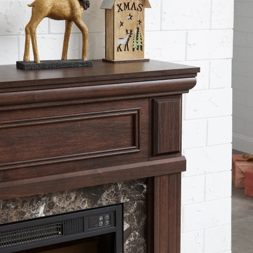 Electric Fireplace with Mantel Surround 23